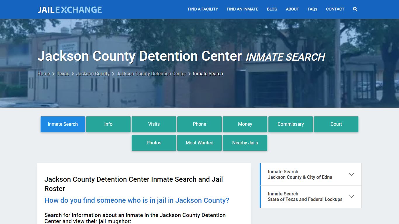 Jackson County Detention Center Inmate Search - Jail Exchange